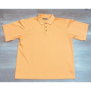Pebble Beach Dry-Luxe Performance Mens Orange Polo Shirt Size XL
